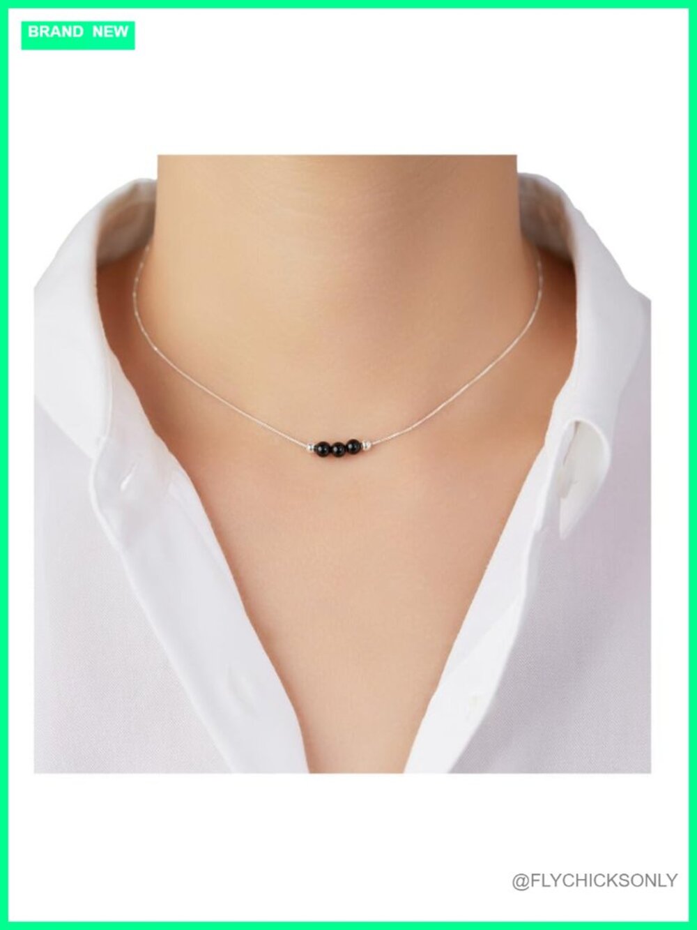 925 Sterling Silver Black Onyx Choker Necklace Adjustable Handmade Gift